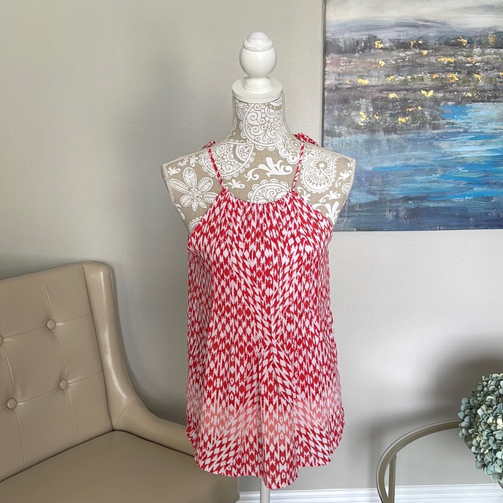 NY&Co Top in Red and White. Size XS